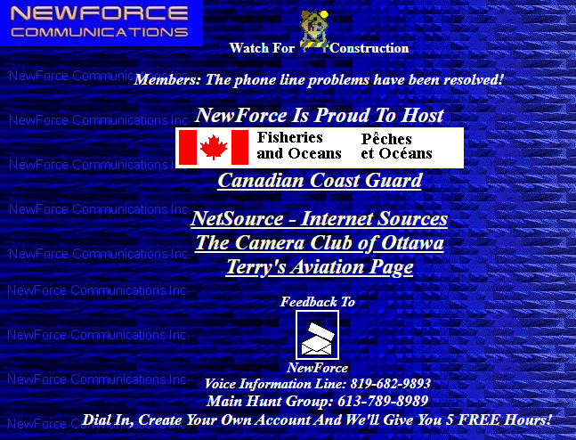 NewForce Communications – Dial-up Internet Service Provider