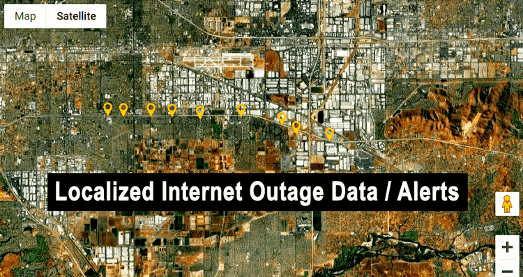 Internet outages independently observed